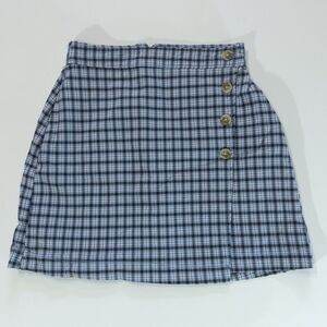 Hollister‎ Mini Skirt XS Blue Plaid Ultra High Rise Advanced Stretch 90s Y2K Zip